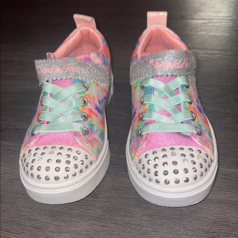 NEW Skechers Twinkle Toes Spark Stormy Brights Slip on Light up Sneakers Size 11 - Picture 4 of 14